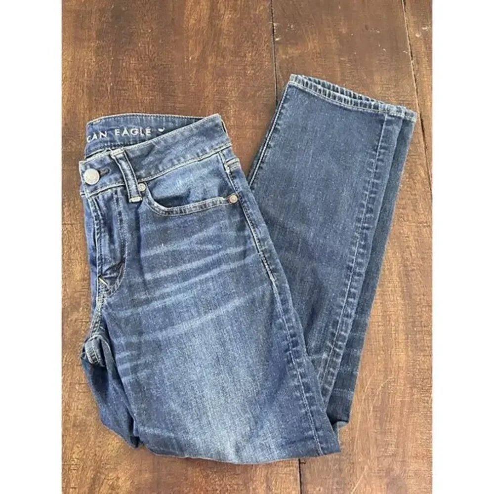 american eagle jeans men Slim Straight 26x28 Medium Wash Next Level Flex